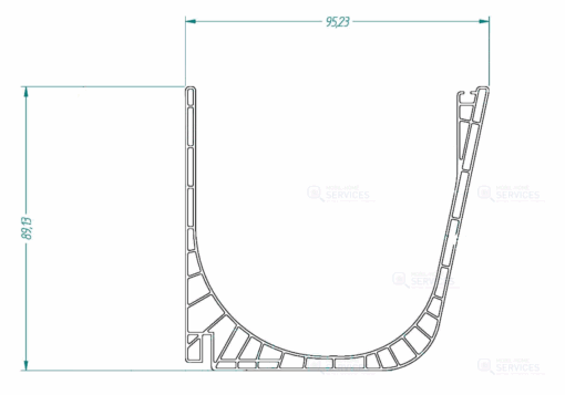 184707 - Gouttière PVC- 2250mm – Image 2