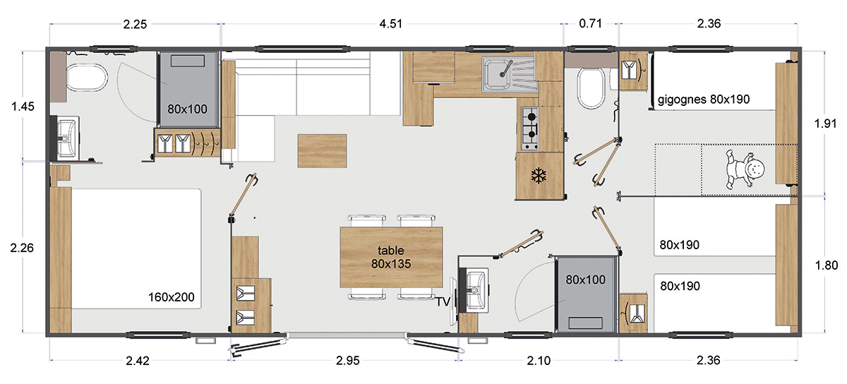 Rapidhome Standing VP102 - Neuf - Gamme Standing - Zen Mobil homes