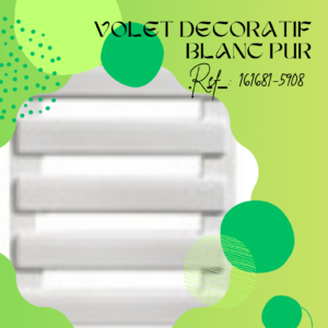 161681-5908 - Volet - blanc pur - pièce détachée - Zen Mobil homes