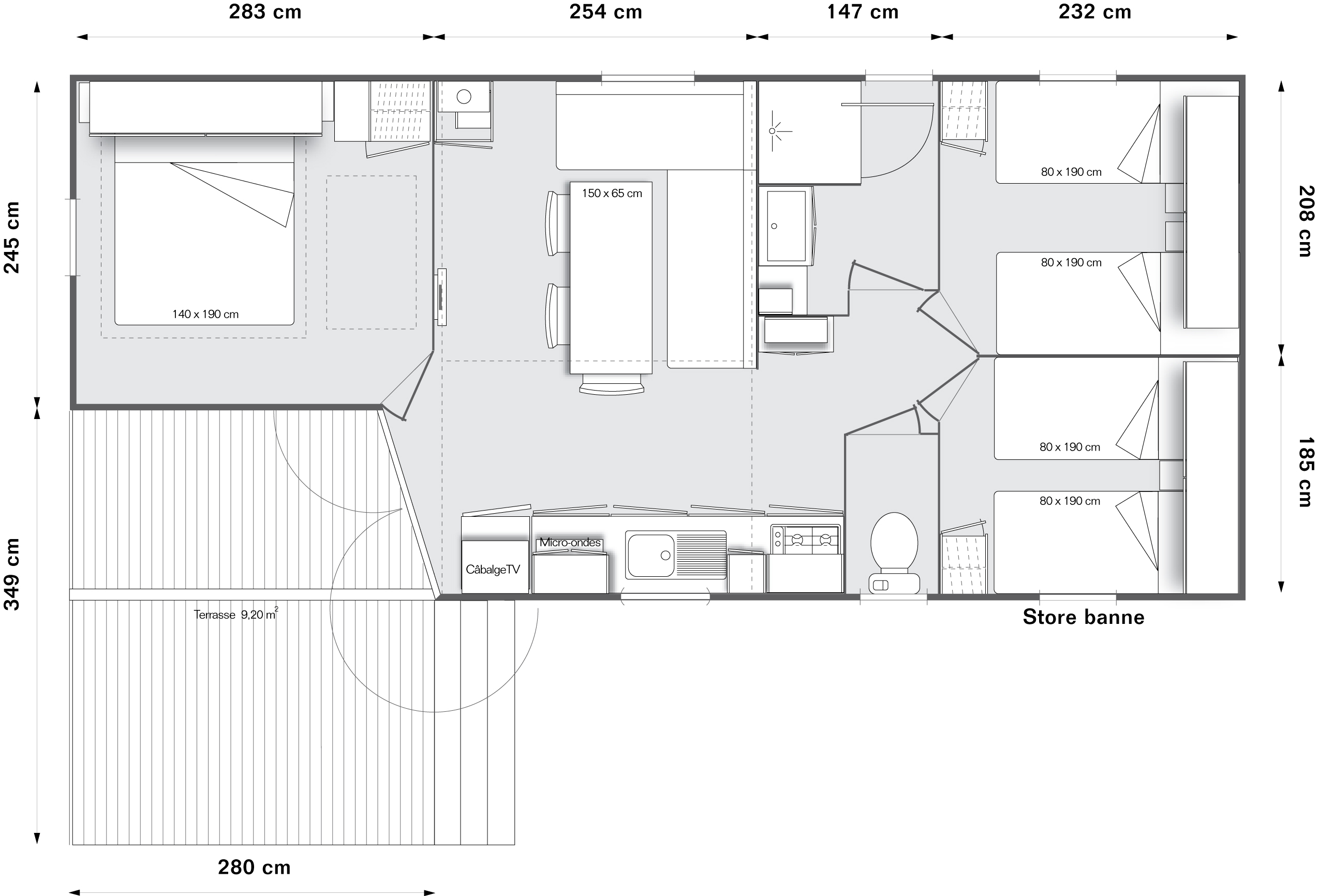 Ohara 9.35T - 2014 - Mobil home d'occasion - Zen Mobil homes