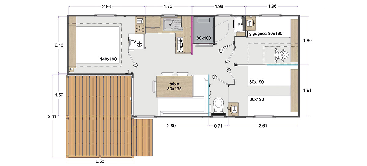 Rapidhome Lodge 83 TG - Neuf - Collection 2022 - Zen Mobil homes