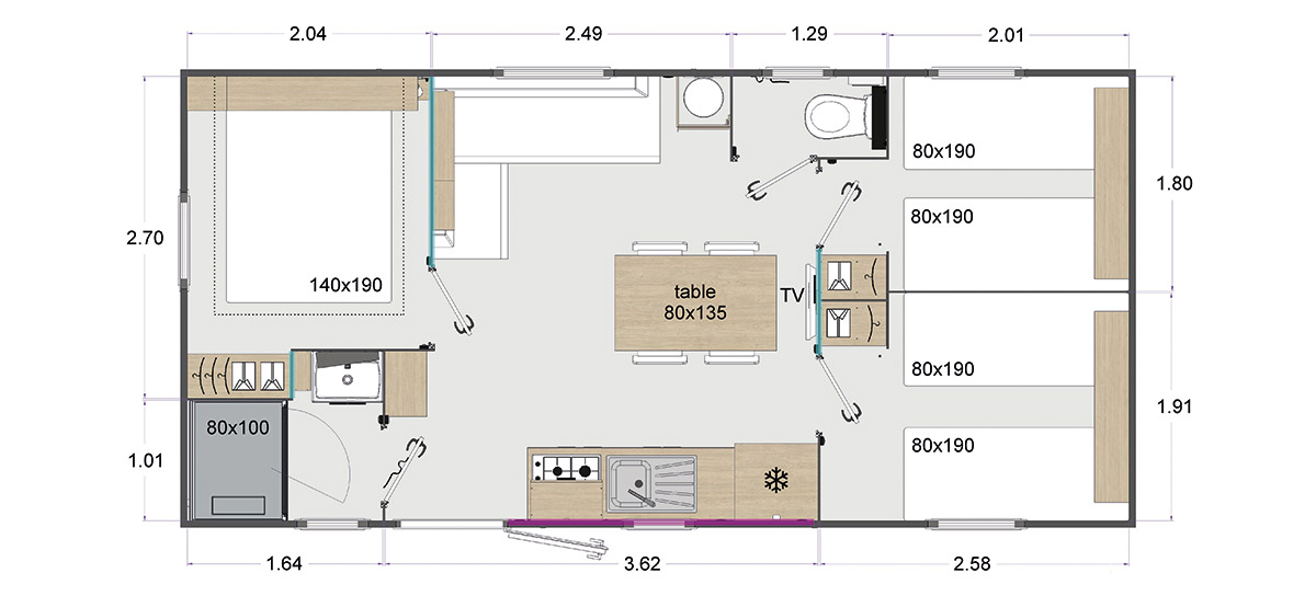 Rapidhome Lodge 8073 - Neuf - Collection 2022 - Zen Mobil homes
