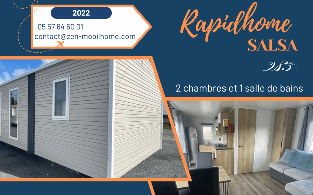 Rapidhome Salsa 283 – 2022 – Mobil home d’occasion – 23 000€ – 2 Chambres