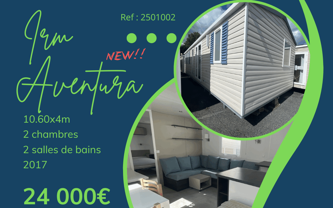 Irm Aventura – 2501002 – 2017 – Mobil home d’occasion – 24 000€ – 2 chambres
