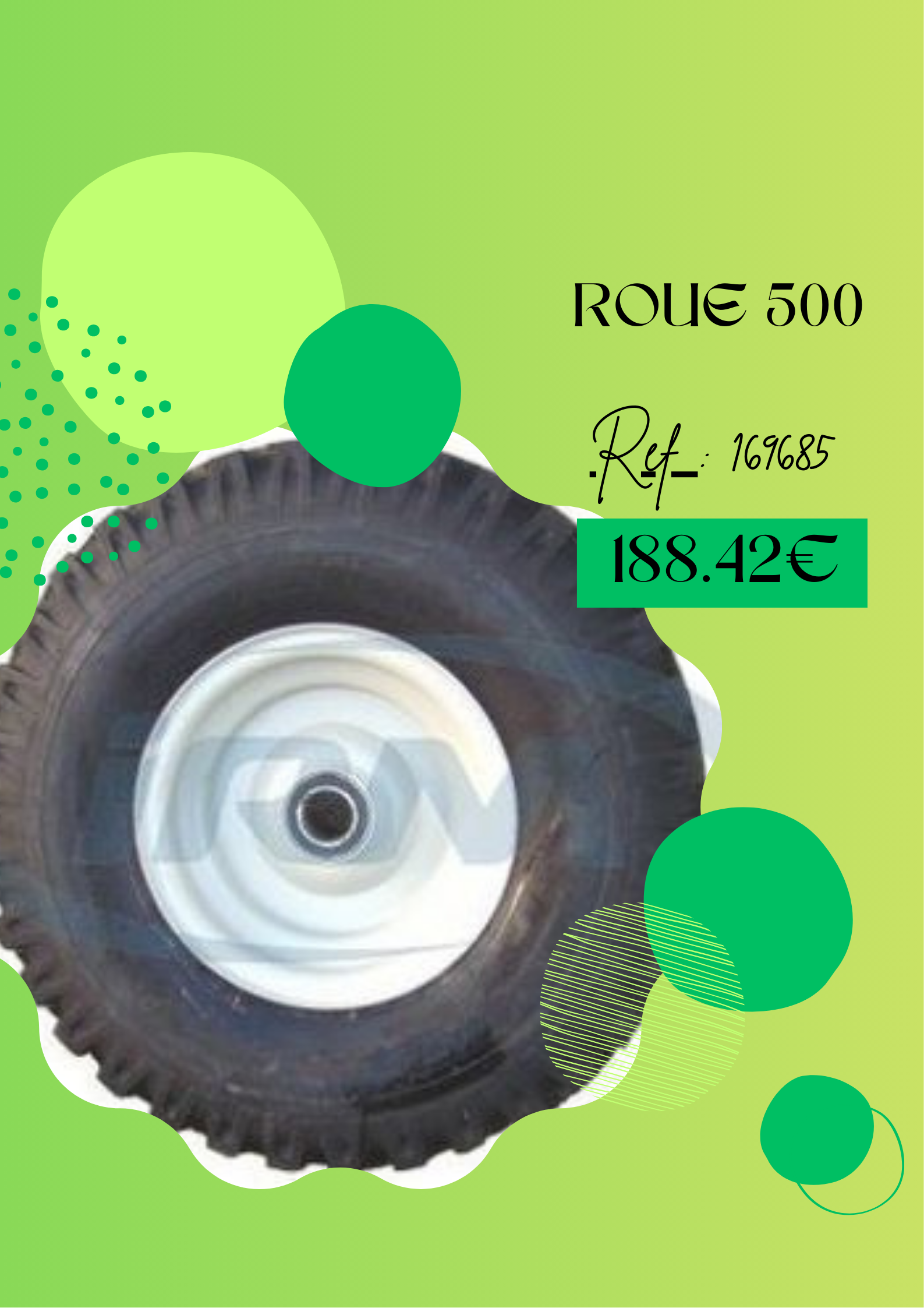 Roue 500-8 - traction - pièce détachée - Zen Mobil homes