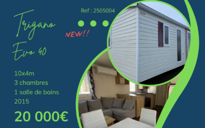 Trigano Evo 40 – 2505004 – 2015 – Mobil home d’occasion – 20 000€ – 3 chambres