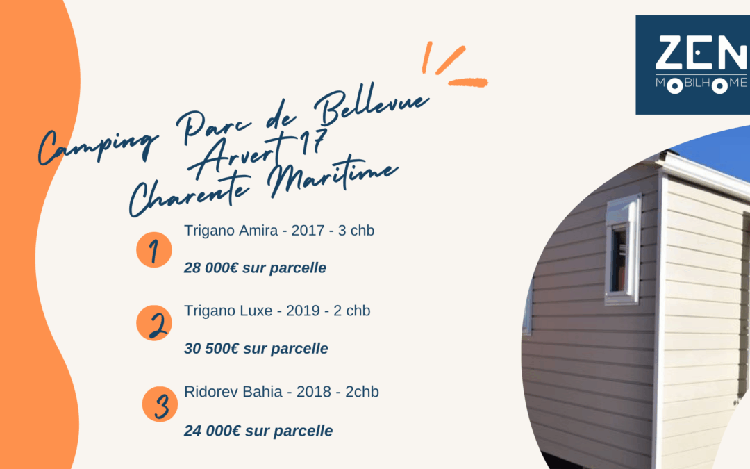 Mobil homes disponibles sur parcelle…