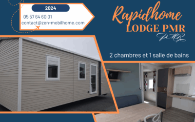 Rapidhome Lodge PMR – 2024 – Mobil home NEUF – 37 400€ – 2 Chambres