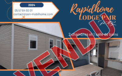 Rapidhome Lodge PMR – 2024 – Mobil home NEUF – 37 400€ – 2 Chambres