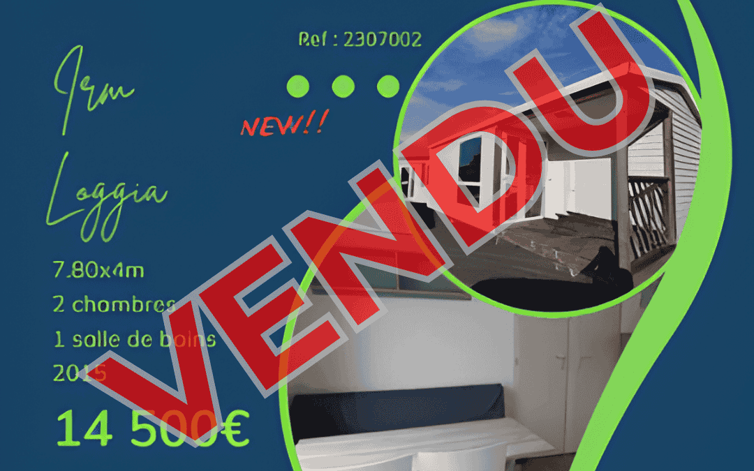 Irm Loggia 2307002 – 2015 – Mobil home d&rsquo;occasion – 14 500€ – 2 chambres