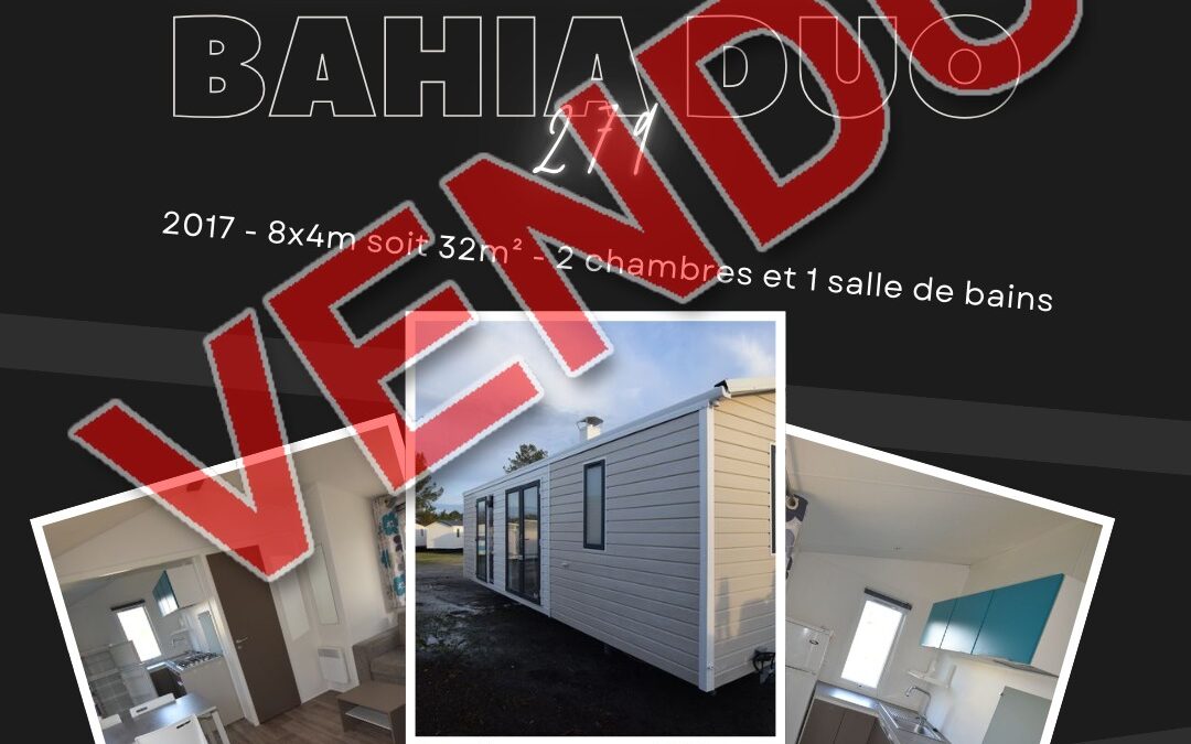 Ridorev Bahia 279 – 2017 – Mobil home d’occasion – 18 000€ – 2 chambres