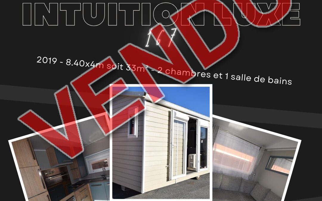 Trigano Luxe 167 – 2019 – Mobil home d’occasion – 25 500€ – 2 chambres