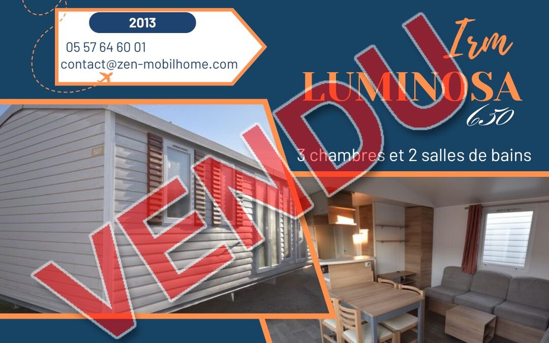 Irm Luminosa 650 – 2013 – Mobil home d’occasion – 20 200€ – 3 chambres