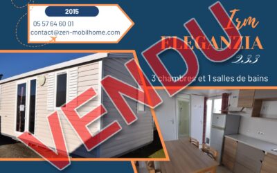Irm Eleganzia 233 – 2015 – Mobil home d’occasion – 19 400€ – 3 chambres