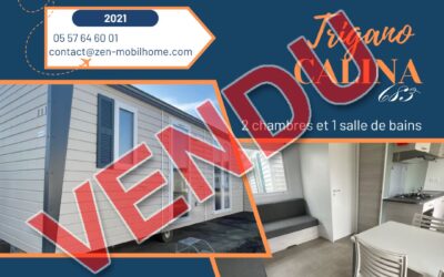 Trigano Calina 683 – 2021 – Mobil home d’Occasion – 20 400€ – 2 chambres