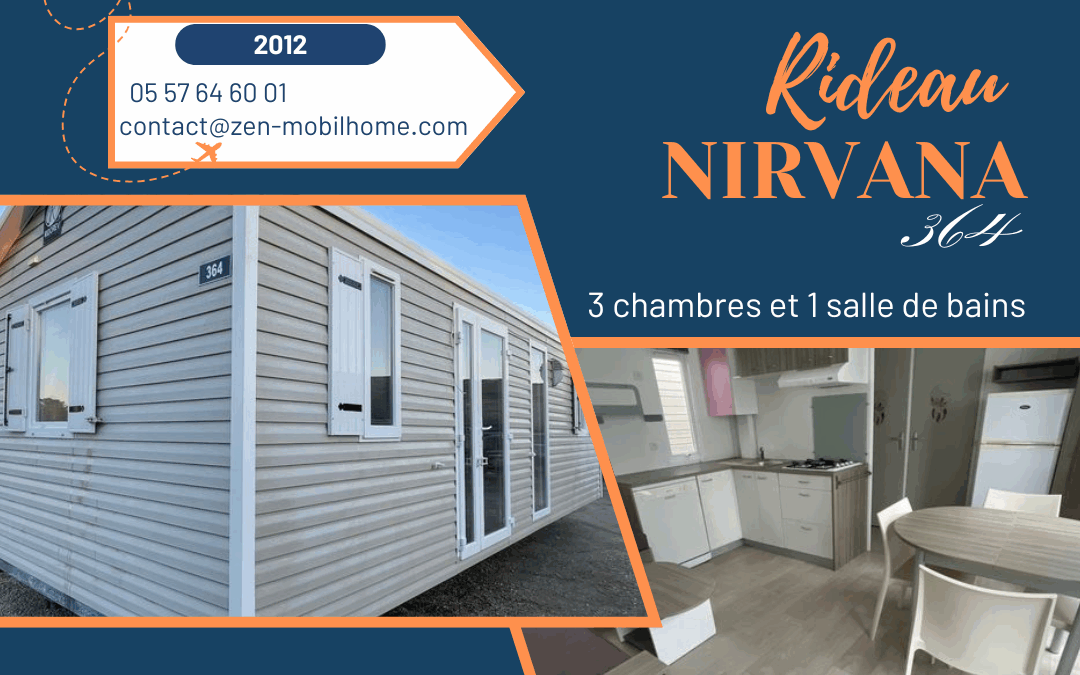 Ridorev Nirvana 364 – 2012 – Mobil home d’occasion – 15 900€ – 3 chambres