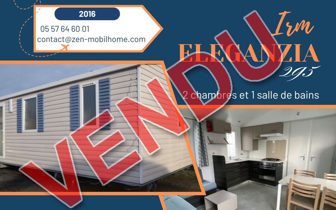 Irm Eleganzia 295 – 2016 – Mobil home d’occasion – 18 400€ – 2 chambres