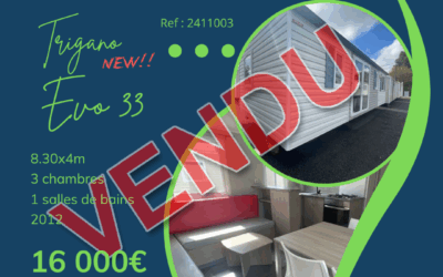 Trigano Evo 33 – 2411003 – 2012 – Mobil home d’occasion – 16 000€ – 3 chambres
