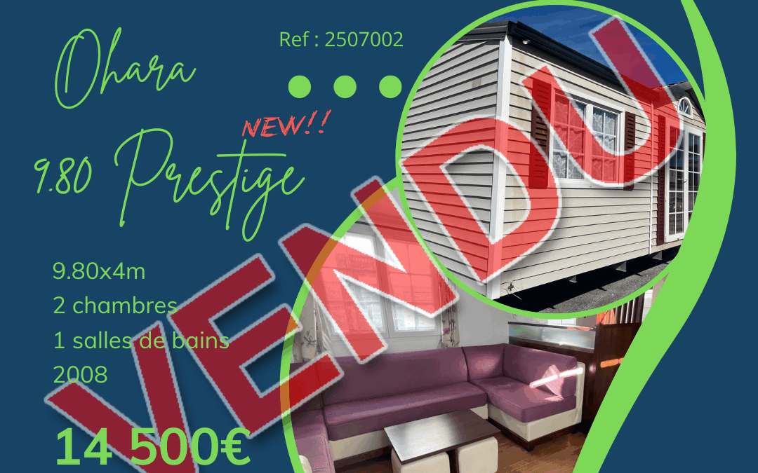 Ohara 9.80 – 2507002 – 2008 – Mobil home d&rsquo;occasion – 14 500€ – 3 chambres