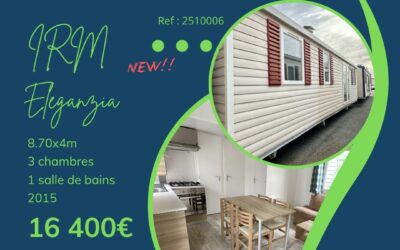 IRM Eleganzia – 2510006 – 2015 – Mobil home d&rsquo;occasion – 16 400€ – 3 chambres