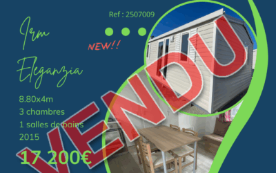 Irm Eleganzia 2507009 – 2015 – Mobil home d’occasion – 8.80x4m – 17 200€ – 3 chambres