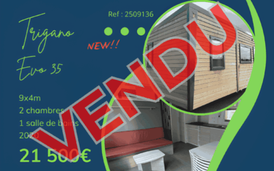 Trigano Evo 35 – 2509136 – 2020 -Mobil home d’occasion – 21 500€ – 2 chambres