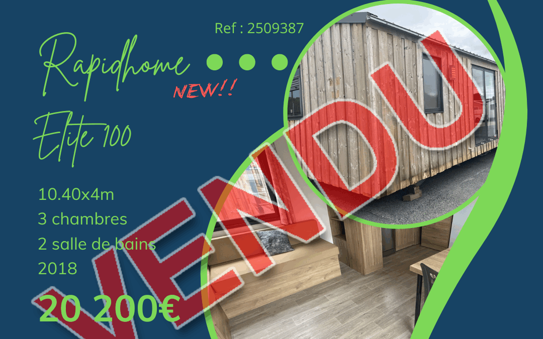 Rapidhome Lodge 100 – 2018 – 2509387 – Mobil home d&rsquo;occasion – 20 200€ – 3 chambres