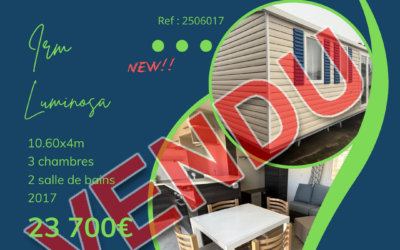 Irm Luminosa 2506017 – 2017 – Mobil home d&rsquo;occasion – 23 700€ – 3 chambres