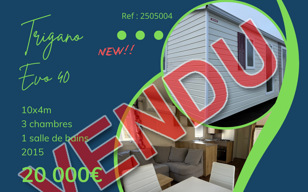 Trigano Evo 40 – 2505004 – 2015 – Occasion – 20 000€ – 3 chambres