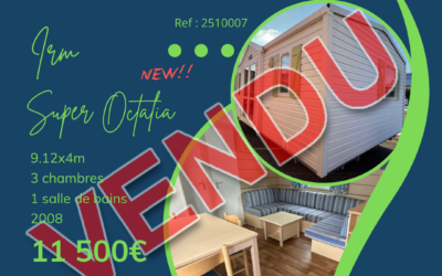 Irm Super Octalia 2510007 – 2008 – Mobil home d&rsquo;occasion – 11 500€ – 3 chambres