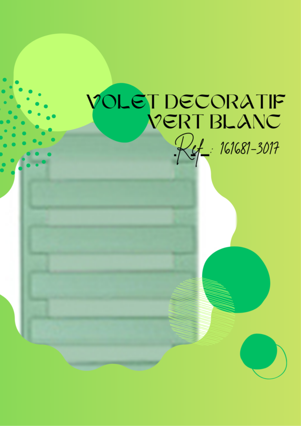 161681-3017 - Volet persienne - 1092x281mm - Vert Blanc