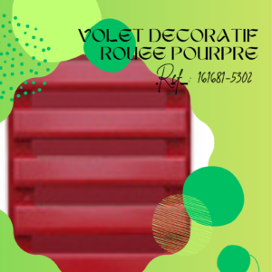 161681-5302 – volet déco – 1092x281mm – Rouge pourpre