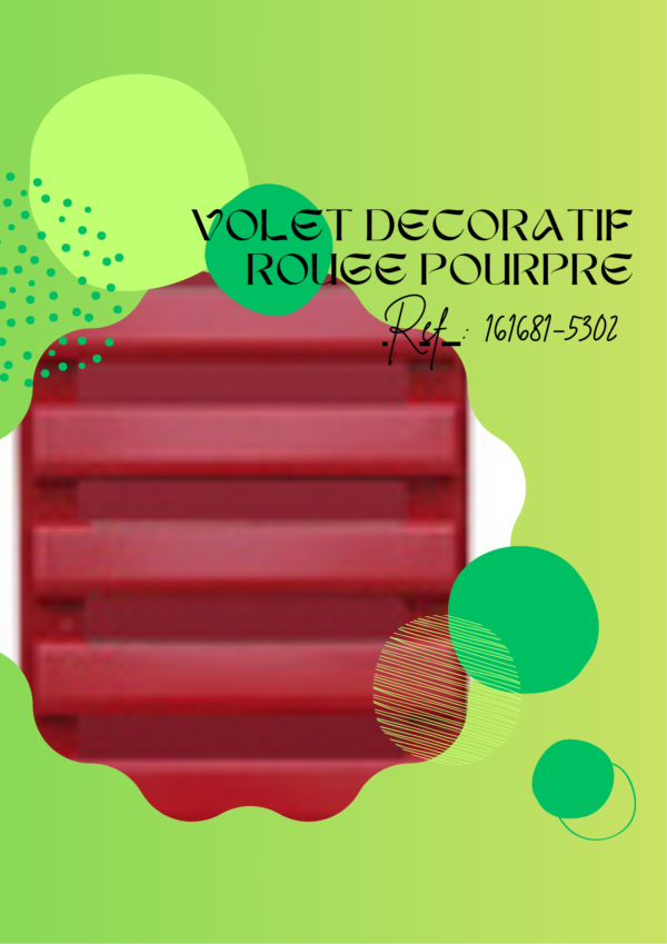 161681-5302 - volet déco - 1092x281mm - Rouge pourpre