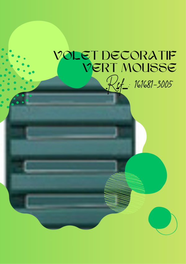 161681-3005 - Volet déco - 1092x281mm - Vert Mousse