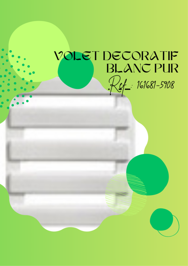 161681-5908 - Volet déco - 1092x281mm - Blanc pur