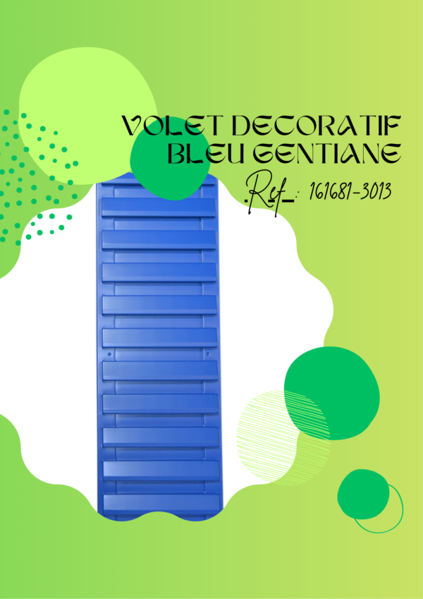 161681-3013 - Volet déco - 1092x281mm - Bleu gentiane