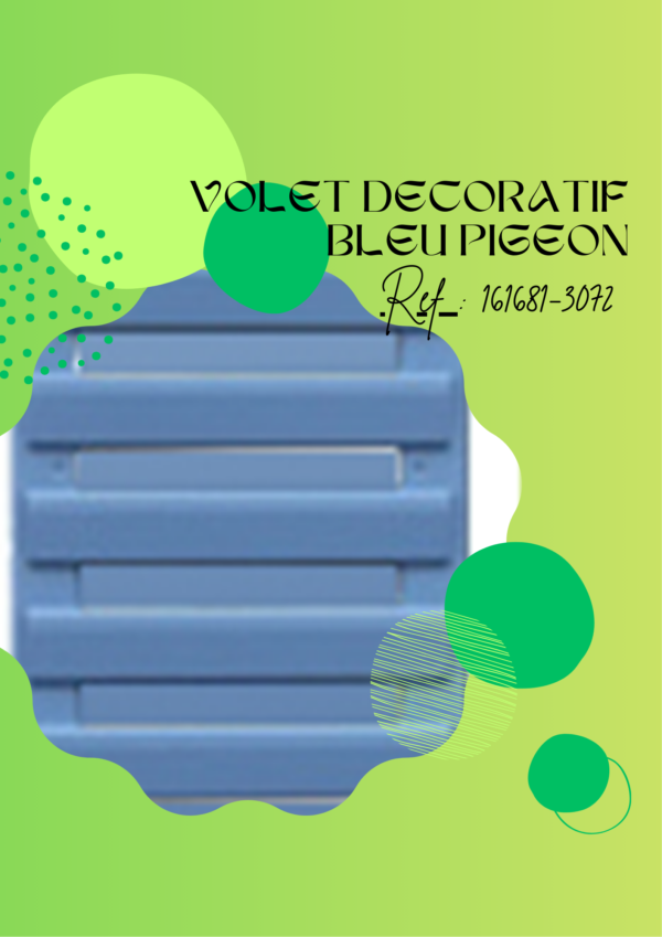 161681-3072 - Volet persienne - 1092x281mm - Bleu Pigeon
